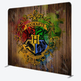 Aperturee - Aperturee Magic Academy Wood Retro Square Tension Backdrop